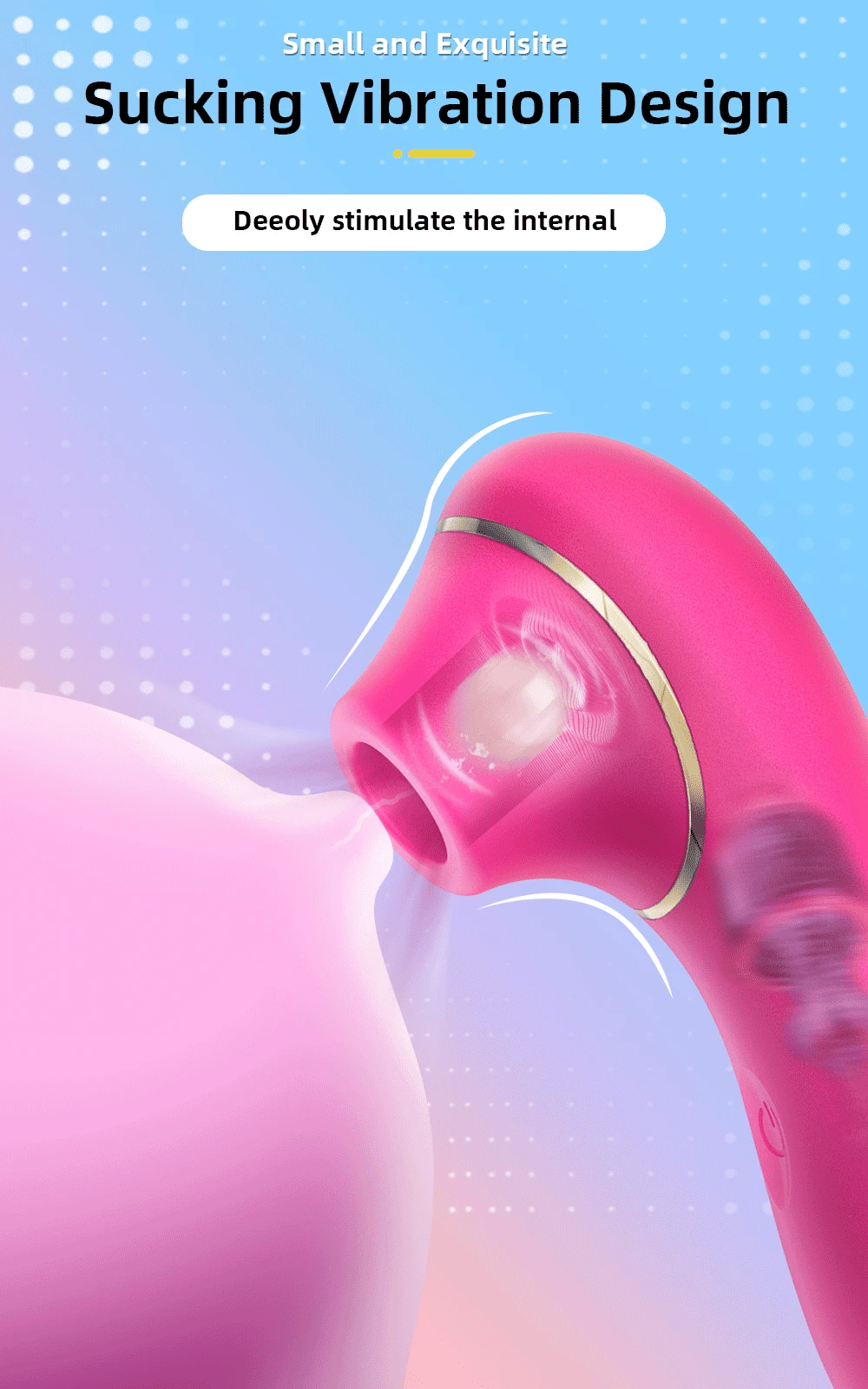 Sucking Vibrator with 5 * 5 Suction Female Clitoral Stimulator Nipple Masturbator Sex Toy for Women Adult Couples Pleasure