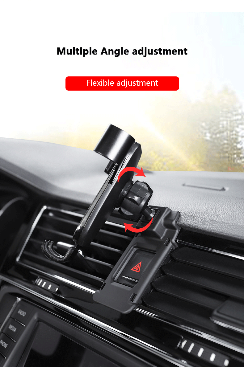 For Car Cell Phone Holder Air Vent Mount GPS Gravity Navigation Accessories for Jeep Compass 2017 to 2023 YEAR