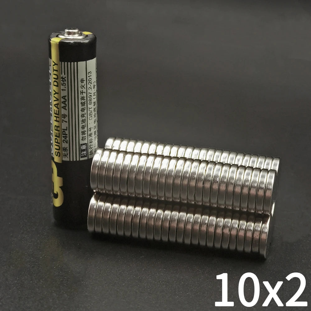 10-1000Pcs 10x2 Neodymium Magnet 10mm x 2mm NdFeB Round Super Powerful Strong Permanent Magnetic imanes Disc for fridge 10x2mm