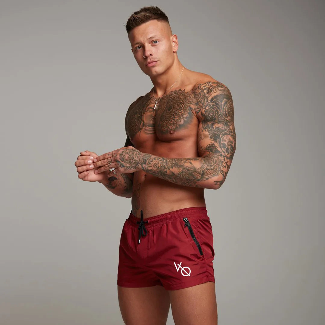 Cross-border new summer export sweat-absorbent quick-drying sports pants fitness running slim shorts men's three-point shorts