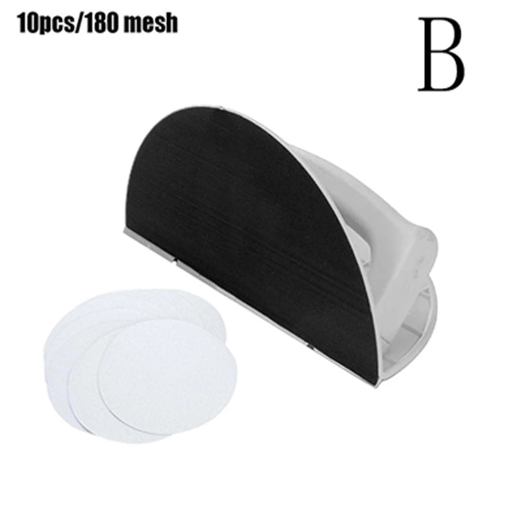 Semi-Round Angle Sander with Replaceable Sandpaper - Multi-Purpose Sanding Tool for drywall surfaces,Ergonomic Non-Slip Handle