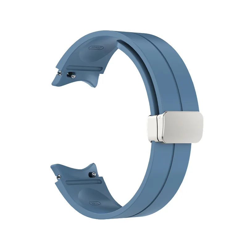 No Gap Soft Silicone Strap For Samsung Galaxy Watch 7 6 5 4 40mm 44mm Breathable Magnetic Wristband Watch 6 4 Classic/5 Pro 45mm