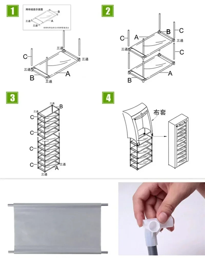 style dormitory door simple cabinet simple shoe rack multi-layer space saving and economical home dustproof shoe cabinet New