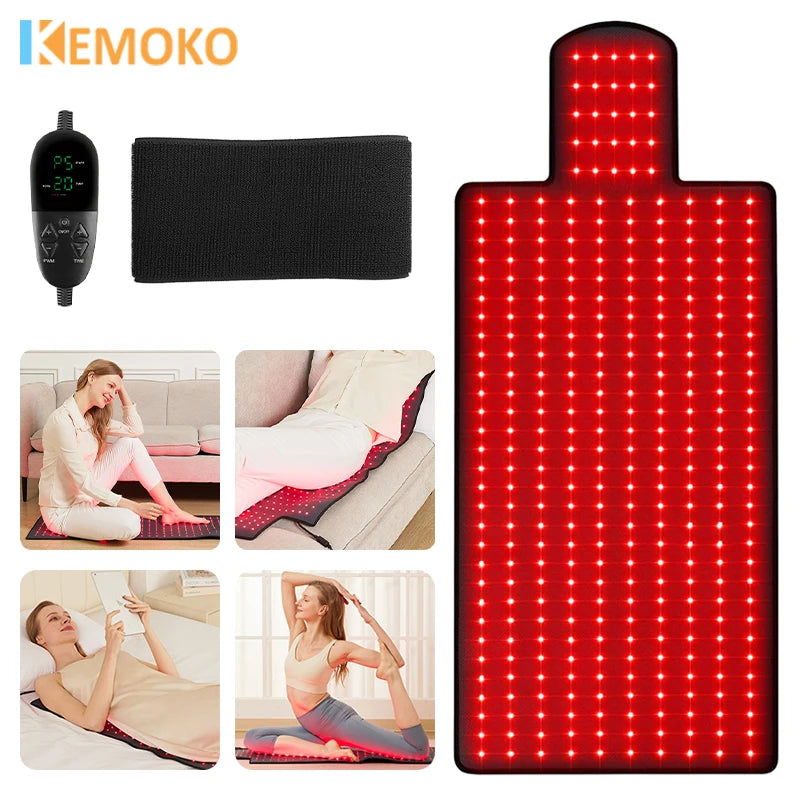 Red Infrared Light Therapy Pad skincare 325PCS 3 in1 LEDs far infrared Waist Back Shoulder Muscle Pain Yoga mat Relief Relax