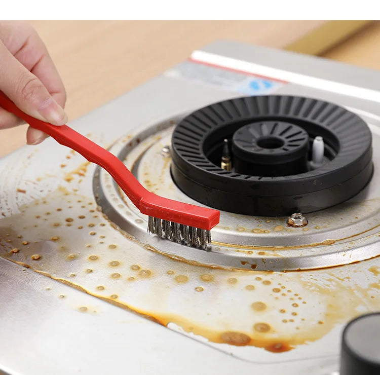 Japanese Gas Stove Cleaning Brush 3 Pack Kitchen Supplies Range Hood Stove Cleaning Tool Steel Wire Small Brush