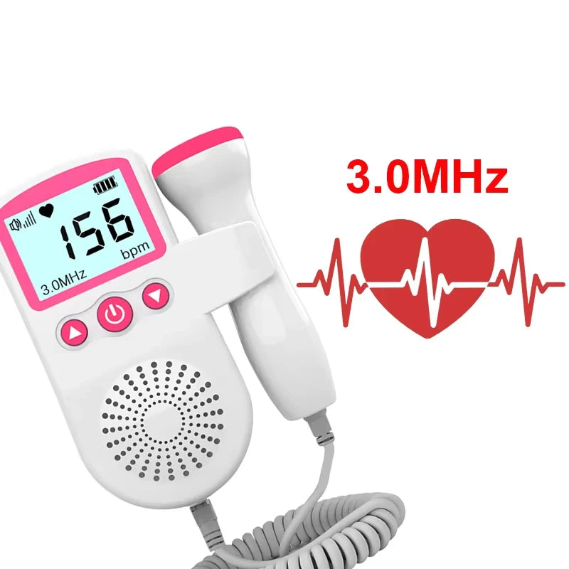 AJC Household Doppler Fetal Heart Rate Monitor for Baby Pregnancy Heartbeat Detector Pulse Meter No Radiation Stethoscope