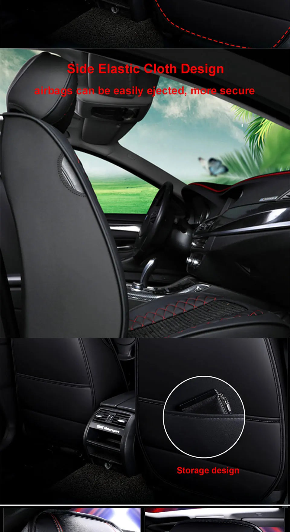 Leather Car Seat Cover For Ford Focus 2 MK1 MK3 Mondeo MK4 Fiesta MK7 Fusion Kuga Ranger Explorer 5 Figo Taurus Auto Accessories