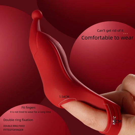 Finger Condom Vibrator Lasting Ring Clitoris Masturbation Massage Cock Ring Delay Ejaculation Penis Sleeve Sex Toys For Man