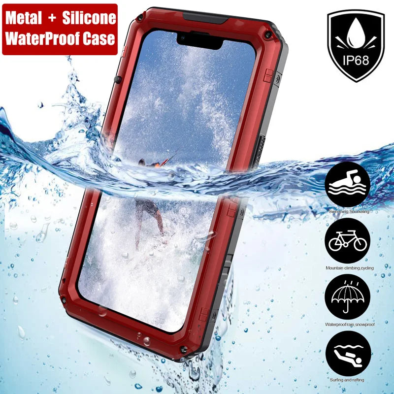 Magnetic Charging IP68 Waterproof Case For Apple iPhone 16 15 14 13 Pro Max Plus Drop proof Cover Diving Swim outdoor sport