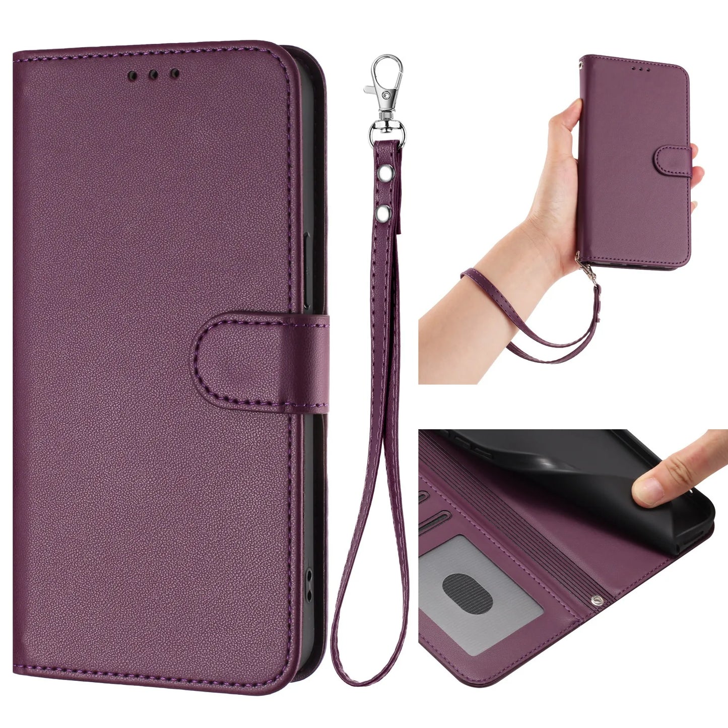 Leather Phone Case For Oppo A58 A57 A57e A57s A56 A55s A55 A54 A53s A52 A40 A40M A38 A36 A32 A18 A17 Card Slot Flip Wallet Cover