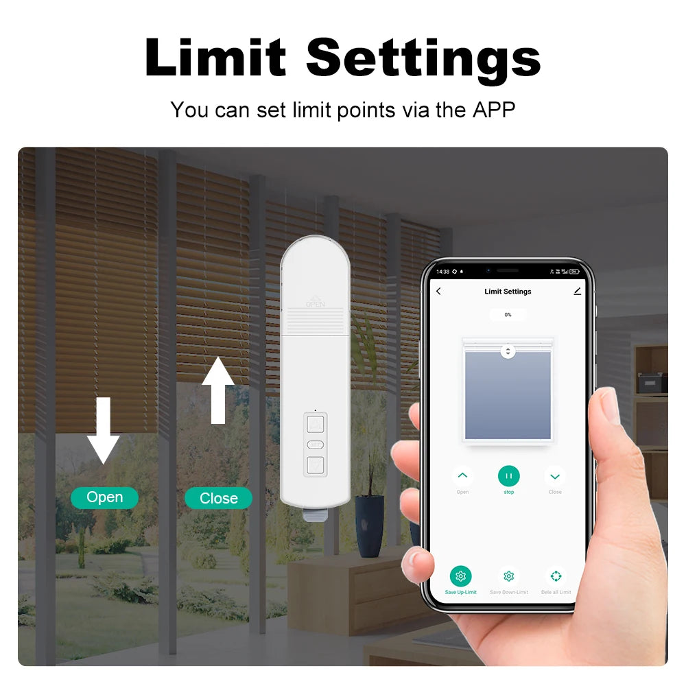 2025 Tuya Smart Blind Motor Zigbee Automatic Electric Roller Shutter Shadows App Control Lifting Curtain Opening Closing Driver