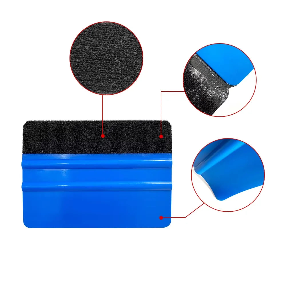 10pcs Car Stickers Film Install Squeegee Vinyl Carbon Fiber Scraper with Felt Squeegee Tool Film Wrapping Car Wrap Tools