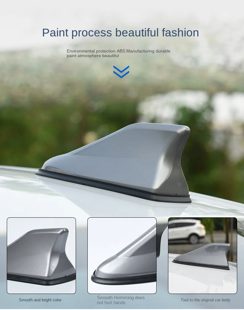 Car Radio Shark Fin Car Shark Antenna Radio FM Signal Design For All Automobiles Aerials Auto Exterior Styling Replacement Parts