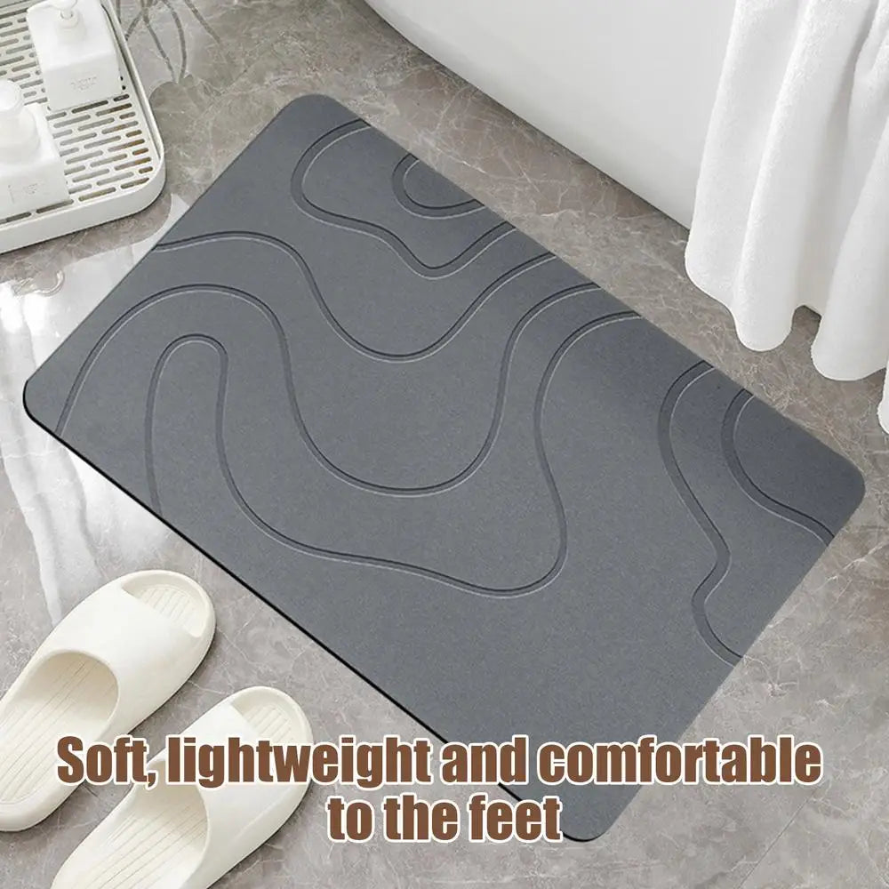 Indoor Diatomite Stone Bath Mat Diatom Mud Soft Mat Water Absorption Quick Drying Diatomite Stone Shower Mat Entryway Rugs