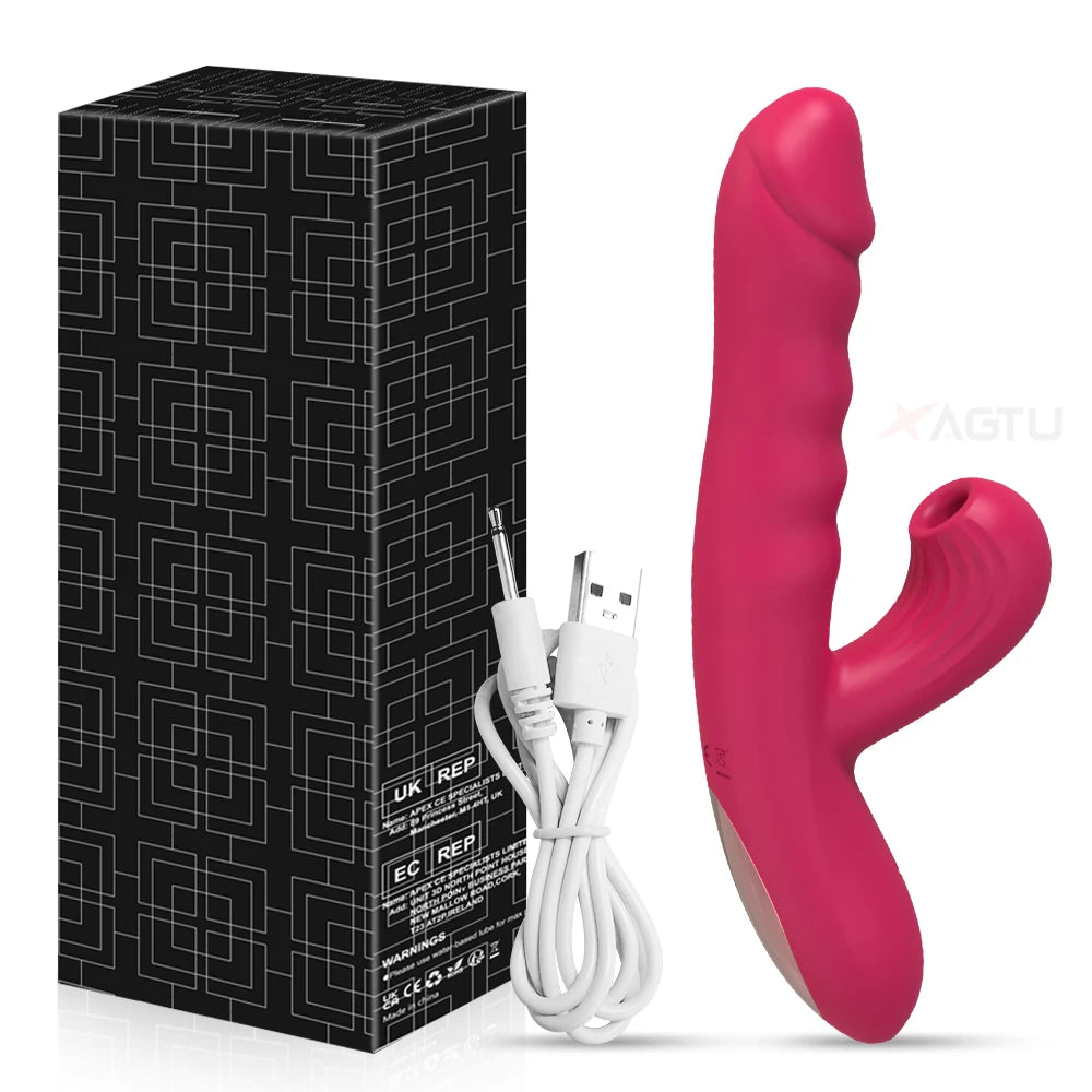 Powerful Thrusting Sucking Vibrator Female Sucker Clitoris Stimulator G Spot Dildo Massager Adult Goods Sex Toys for Women