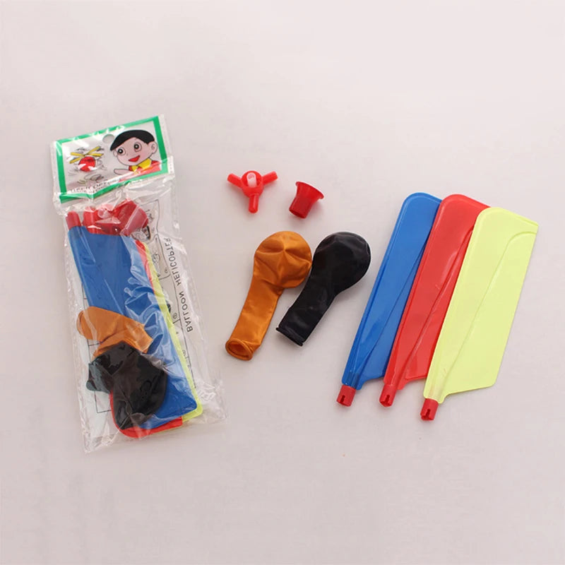 6PCS Air Balloon Helicopter Toy Funny Balloon Ortable Outdoor Helicopter Flying Kids Birthday Party Children's Day Game