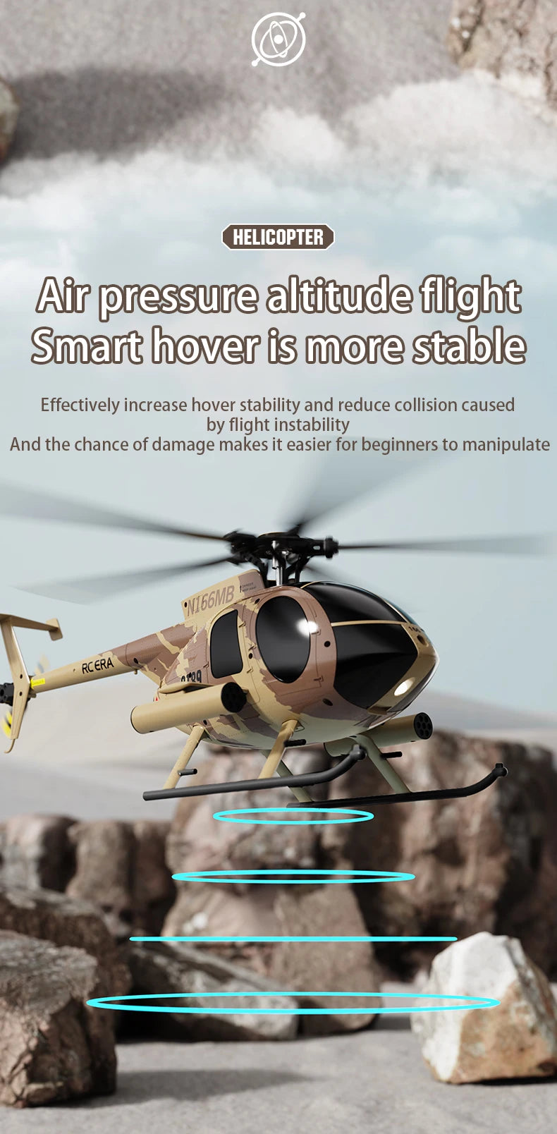 1:28 C189 RC Helicopter MD500 Brushless Dual-motor Remote Control Model 6-Axis Gyro Aircraft Toy One-click Takeoff/landing