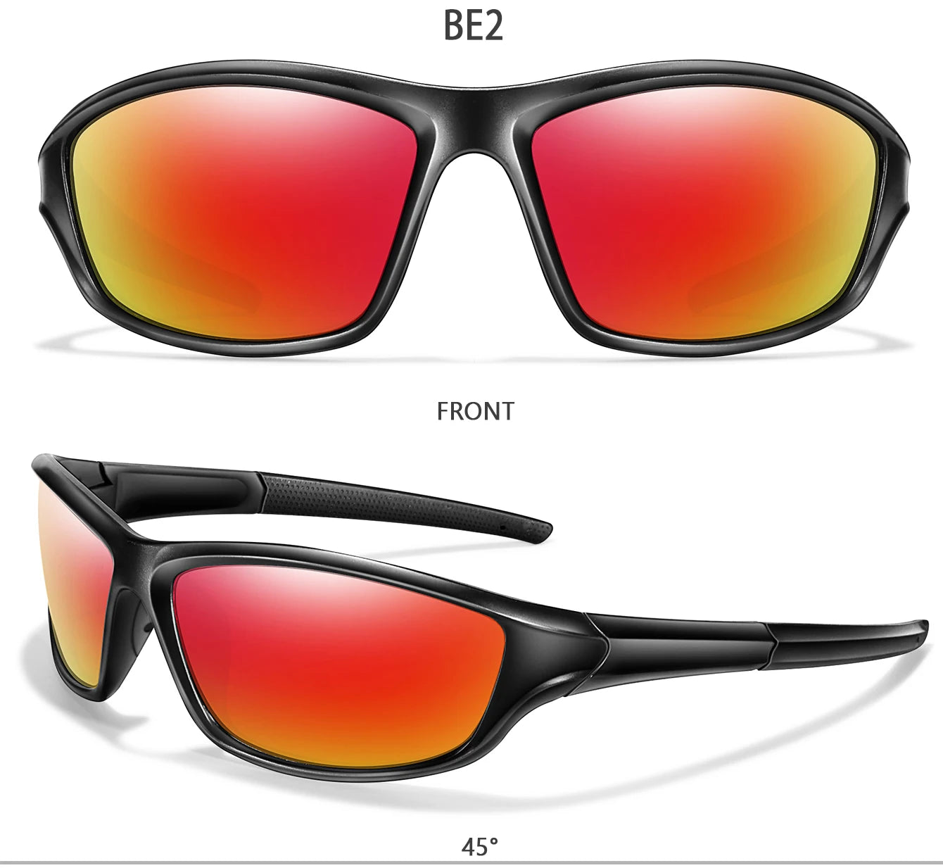 Men and Women Polarized Fishing Sunglasses Outdoor Sports Cycling Driving Hiking Eyewear Camping Travel Transparent Frame UV400