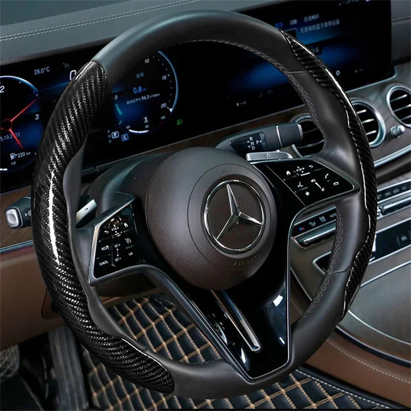2025 NEW Carbon Fiber Car Steering Wheel Cover Universal Non-Slip 2PCS Steering Wheel Booster Cover Anti-skid Accessories