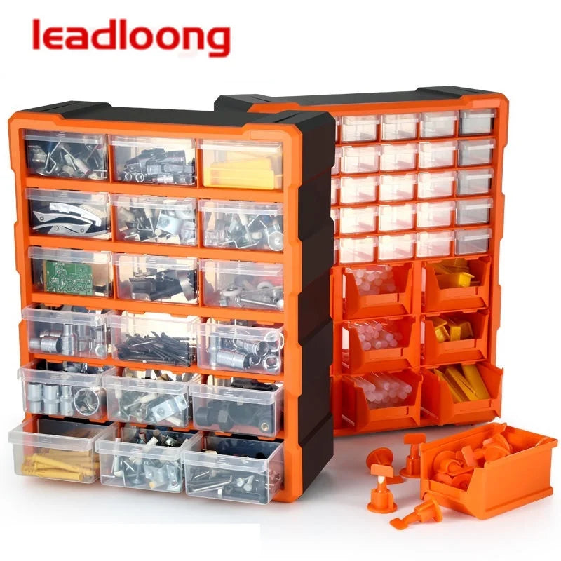 LEADLOONG Drawer Type Parts Cabinet Turnover Box Plastic parts Box Screw Box Tool Cabinet Material Box