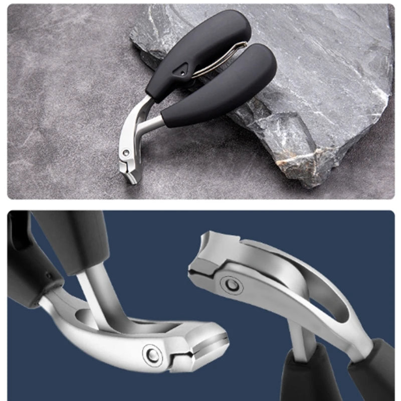 New Curved large opening nail clippers, efficient and durable toenail clippers thick and ingrown nails, durable pedicure tools