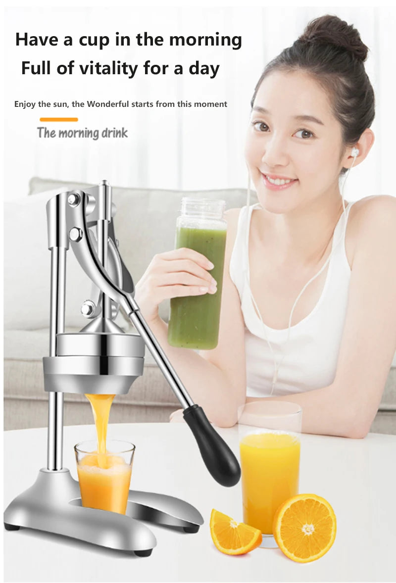 Manual Fruit Juicer Stainless Steel Manual Orange Lemon Squeezer Juicer