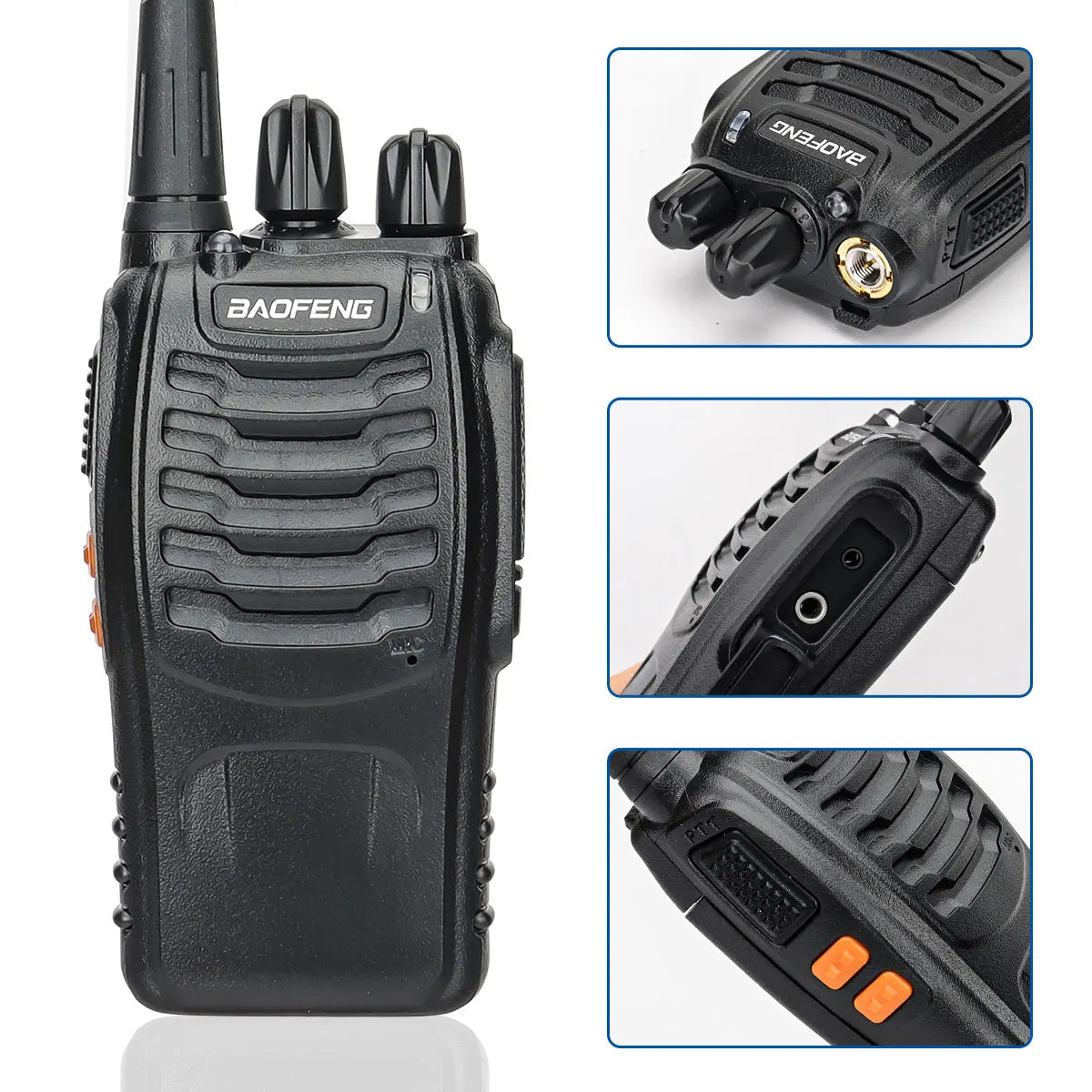 Baofeng BF-88E Pro Walkie Talkie Wireless Copy Frequency Long Range UHF 400-470MHz Portable Ham Two Way Radio for Hunting