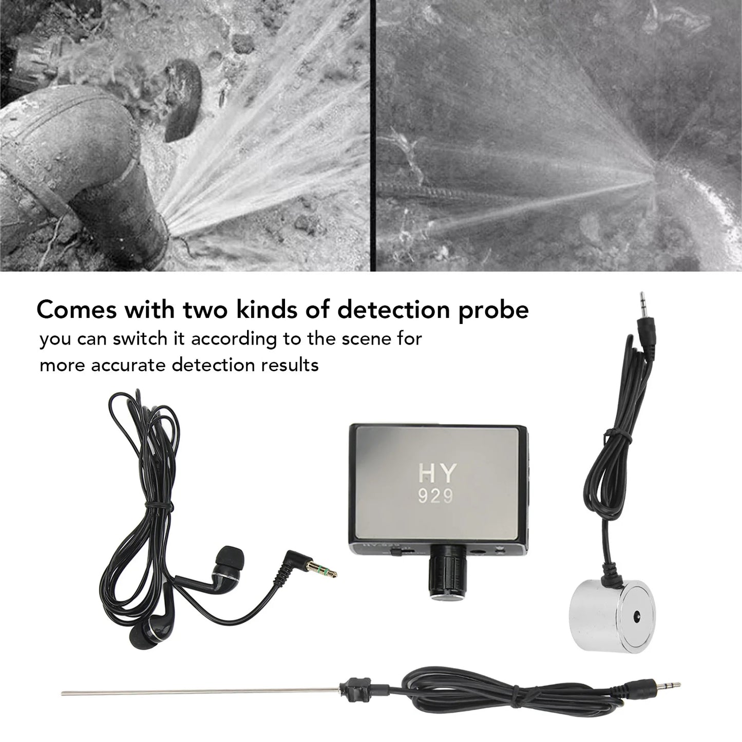 Underground Water Pipe Leakage Detector Enhanced High Strength Sound Intensifier AC100‑240V for Site Construction