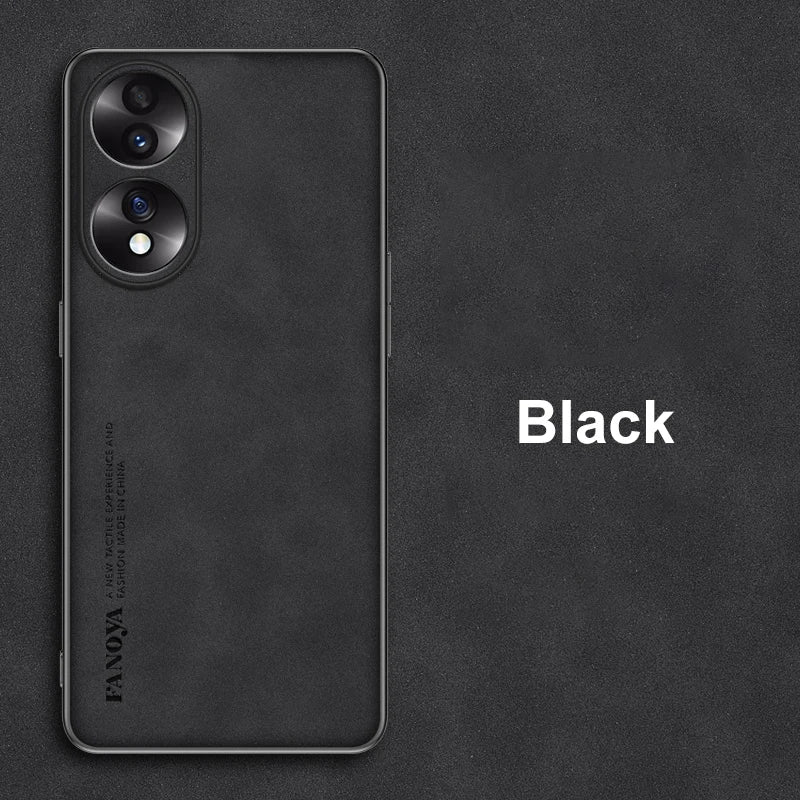 Luxury PU Leather Case For Honor 90 70 50 Back Cover Matte Full Protection TPU Silicone Phone Case For Honor50 Honor70 Honor90