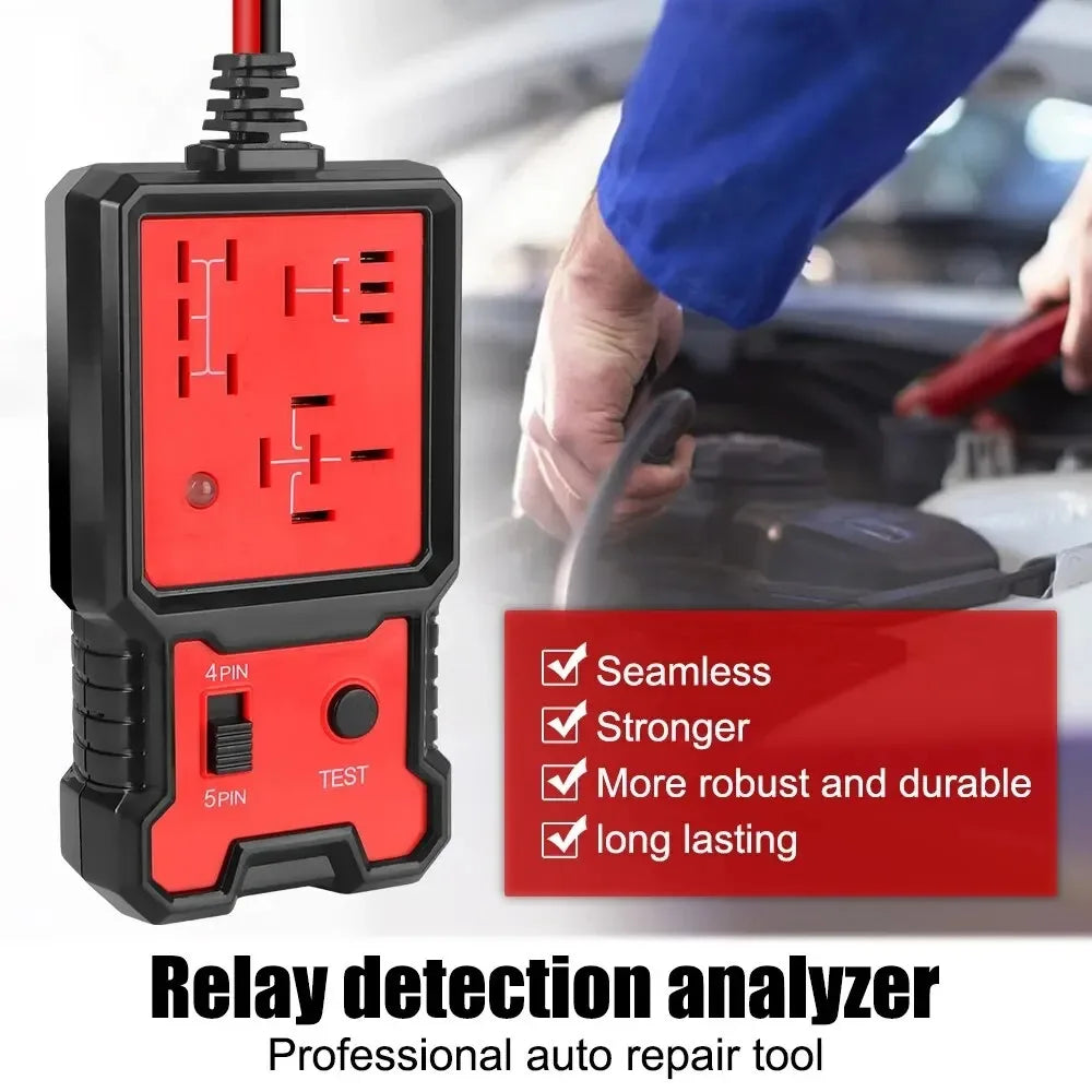 Universal 12V Car Relay Tester Electronic Automotive Relay Tester For Auto Battery Checker Alternator Analyzer Diagnostic Tool