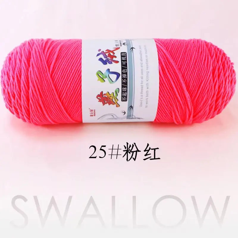 1Pc 200g Milk Cotton yarn for hand knitting Acrylic Crocheting Thread Yarn Crochet Doll sweater bag blanket slipper