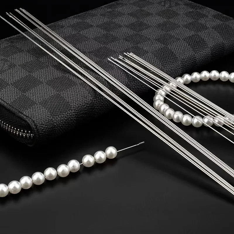 2 pc Stainless Steel Needle With Opening Side For Threading Beads AndStrings, DlY Beads Threading Tool  Jewelry Making
