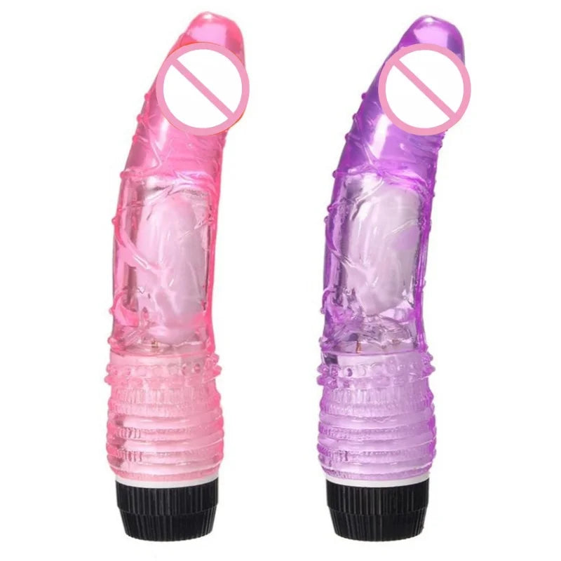 Dildo Vibrator Sex Toy Male Realistic Dildo TPE Jelly Penis Vibrating Vagina Massager Female Clitoral  Stimulation Masturbator