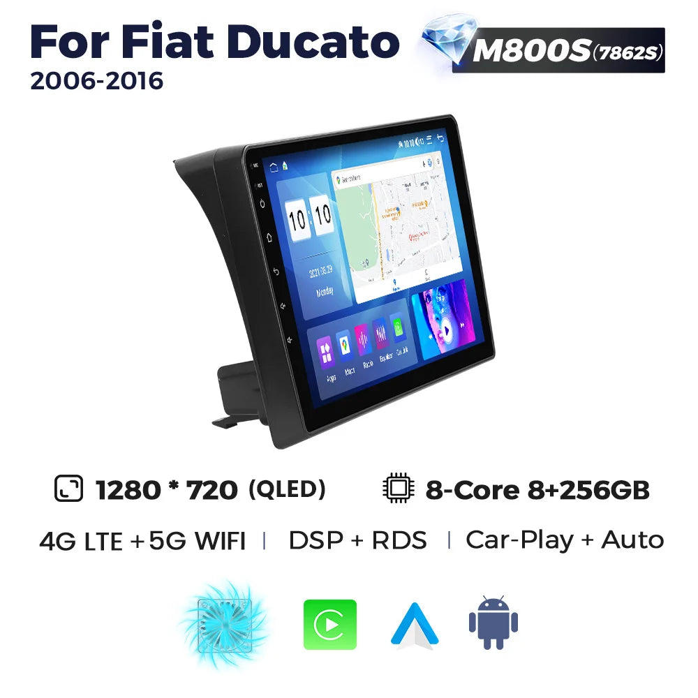 MEKEDE For Fiat Ducato Peugeot Boxer Citroen Jumper 2 2006-2022 UIS7862S 9'' Car Radio Multimedia Player Audio Stereo Head Unit