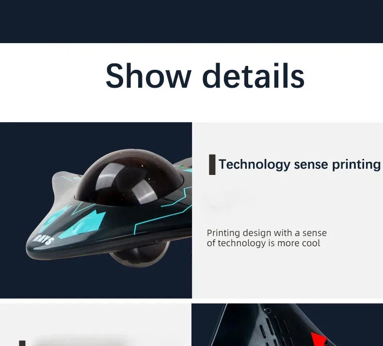 6CH RC Boat Submarine With Camera Underwater Remote Control Wifi FPV Remote Control Boats Radio Control Toys For Kids Gifts