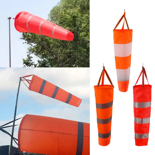 60/80/100cm Windsock Weathervane Scratchproof Windproof Fluorescent Reflective Windsock Weather Bag Wind Vane Wind Wind Direct