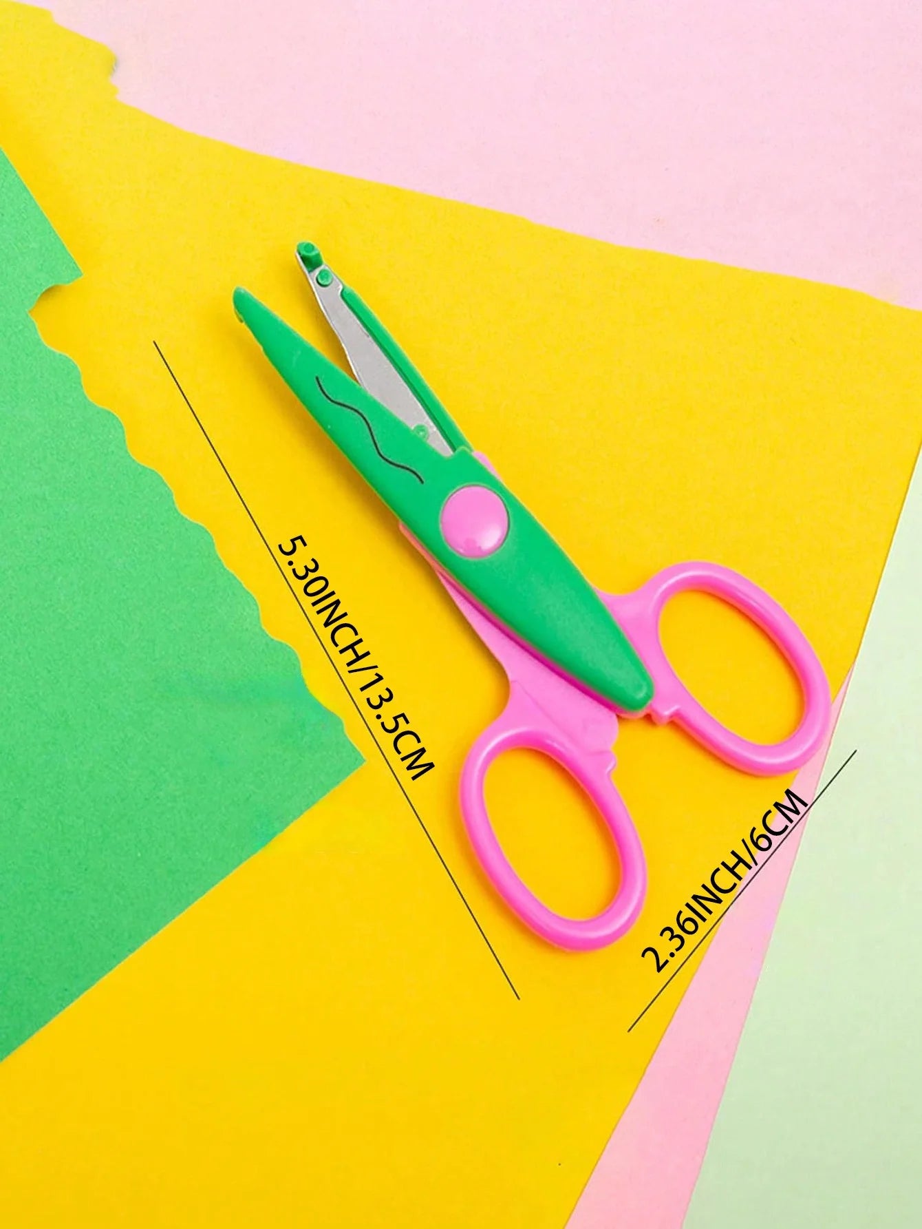 6pcs/Set Scissors Wavy Pattern Paper Cutter DIY Handmade Tools Paper Craft Kawaii Card Photo Scissors Kids Gifts Office Supplies