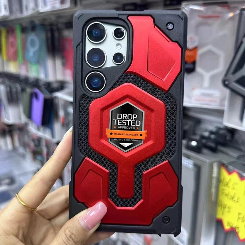 Shockproof Monarch Magnetic Case for Samsung Galaxy S26 Ultra S25 S23 S24 Plus Rugged Kevlar Ua-g for Magsafe Protective Cover