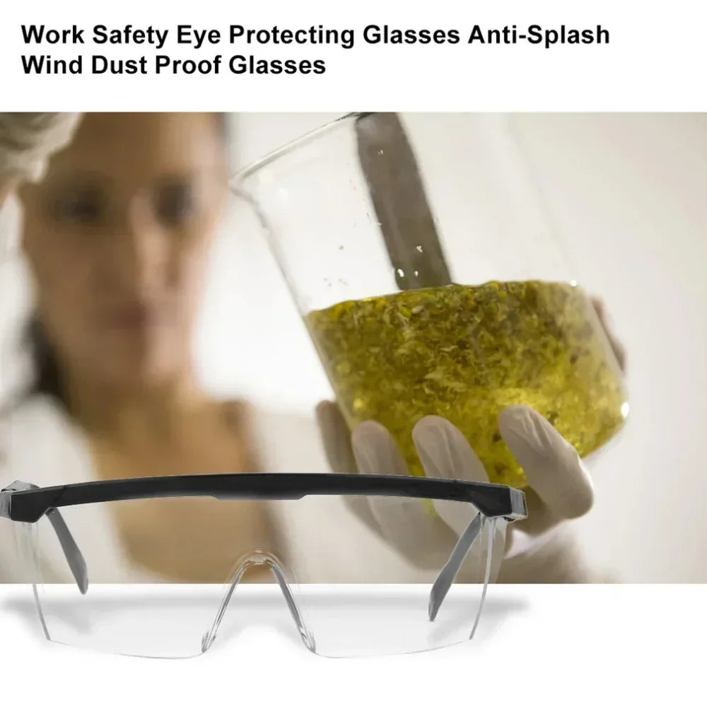 2Pairs Goggles Of Anti-Splash  Windproof And Dustproof Laboratory Industrial Riding Safety Goggles Men's And Women's Glasses