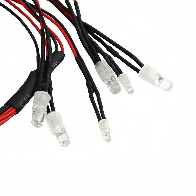 RC headlights 2/4/6/8 red white 3/5mm LED lights RC spotlight remote control front and tail lights