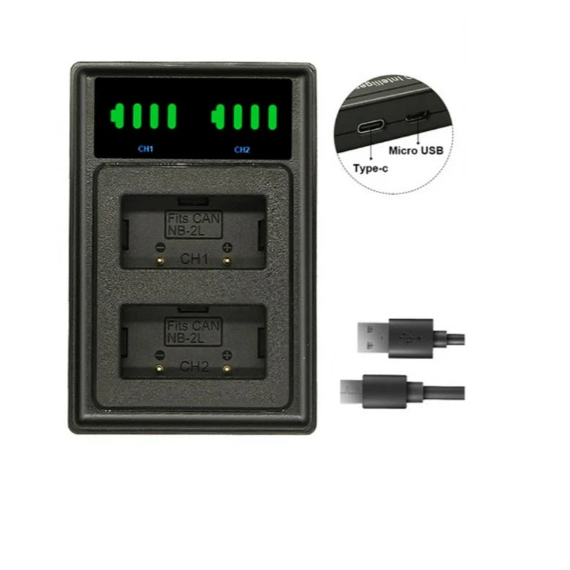 NB-2LH NB 2L 2LH NB-2L Battery + Charger 1850mah for Canon EOS Rebel XT XTi 350D 410D G7 G9 S70 S80 ZR500 ZR950 ZR960 HG10 HV40