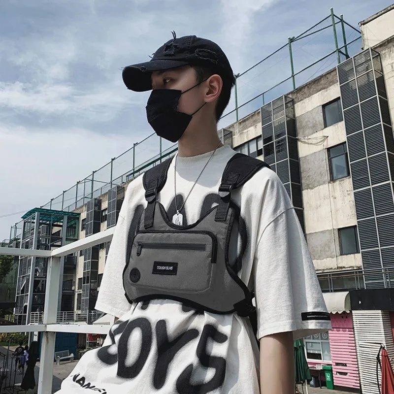 Tactical Vest Chest Bag Hip Hop Streetwear Fashion Large Capacity Functional Waist Sports Casual Oxford For Men Women Hot Sale