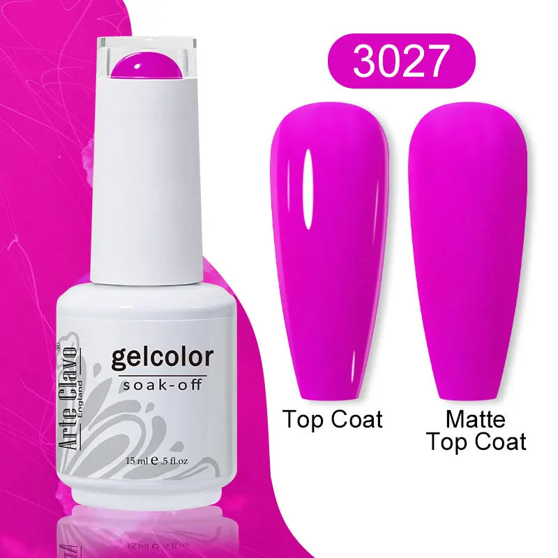 Arte Clavo 15ml Gel Polish Hybrid Varnishes 179 Colors Nails Art For Manicure Soak Off UV Need Top Base Primer Gel Nail Polish