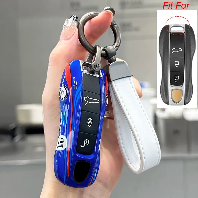 For Porsche Cayenne 718 MACAN Panamera 911 Macan Boxster Cayman Remote Multiple Painting Car Key Case Replace Cover Accessories