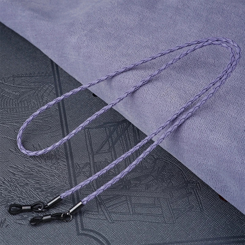 Thick Twist Sunglasses Leather Rope Chain Eyewear Braided Glasses Lanyard Strap Outdoor Sports Non-slip Eyeglass Accessories