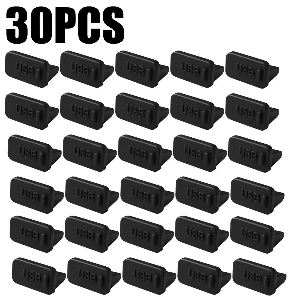 Dust Plug for USB -A Charger Port Cover Cap Female Jack Universal Silicone Dustproof USB-A Ports Protector PC Notebook Laptop