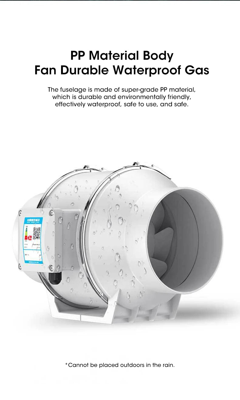 4 inch Exhaust Fan 220V EU Home Silent Inline Pipe Duct Fan Bathroom Extractor Ventilation Kitchen Toilet Wall Air Ventilator