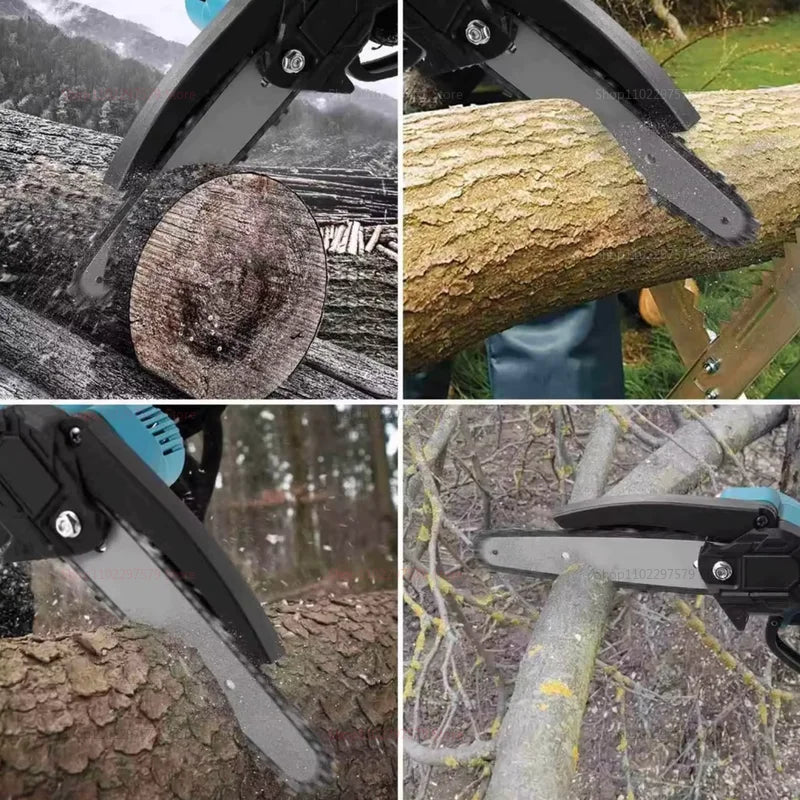 Chainsaw No Battery Small Handheld Electric 6 Inch Logging Saw Mini Portable Wood Cutting Tool Perfect for Tree Branches