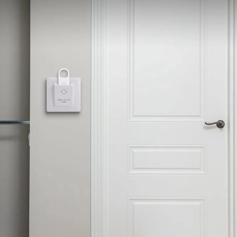 40A 86 Type Hotel Card Power Switch On-off Type Energy Saving Switch With 3 Card Keys Hotel Magnetic Card Switch White 86x86mm