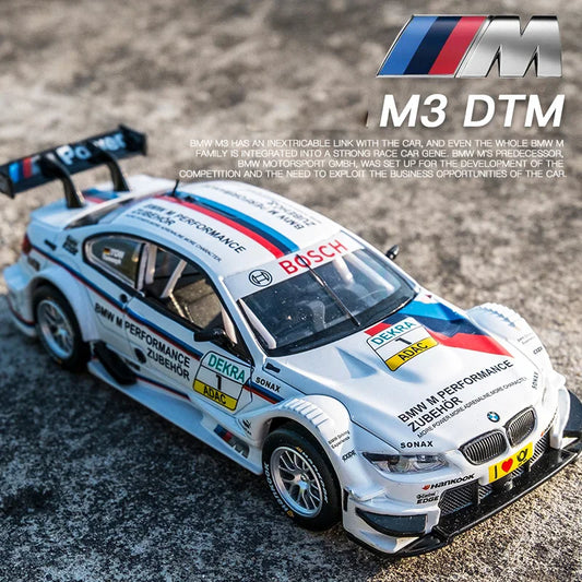 1:24 Scale BMW GT Race Car Model: Detailed Diecast Metal, Openable Doors, Hood & Trunk, Authentic Sound & Lighting, Reverse Func